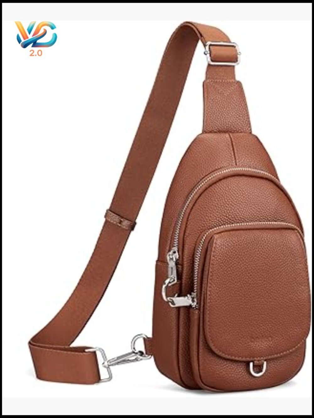 Genuine Leather Crossbody Sling Bag Anti Theft RFID Travel Chest Bag